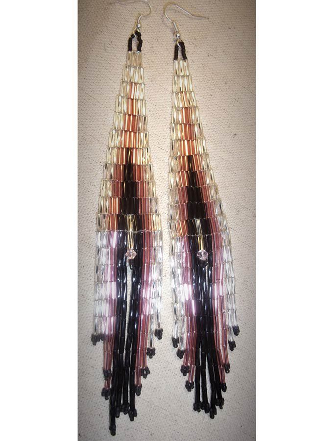 Native-made beaded earrings